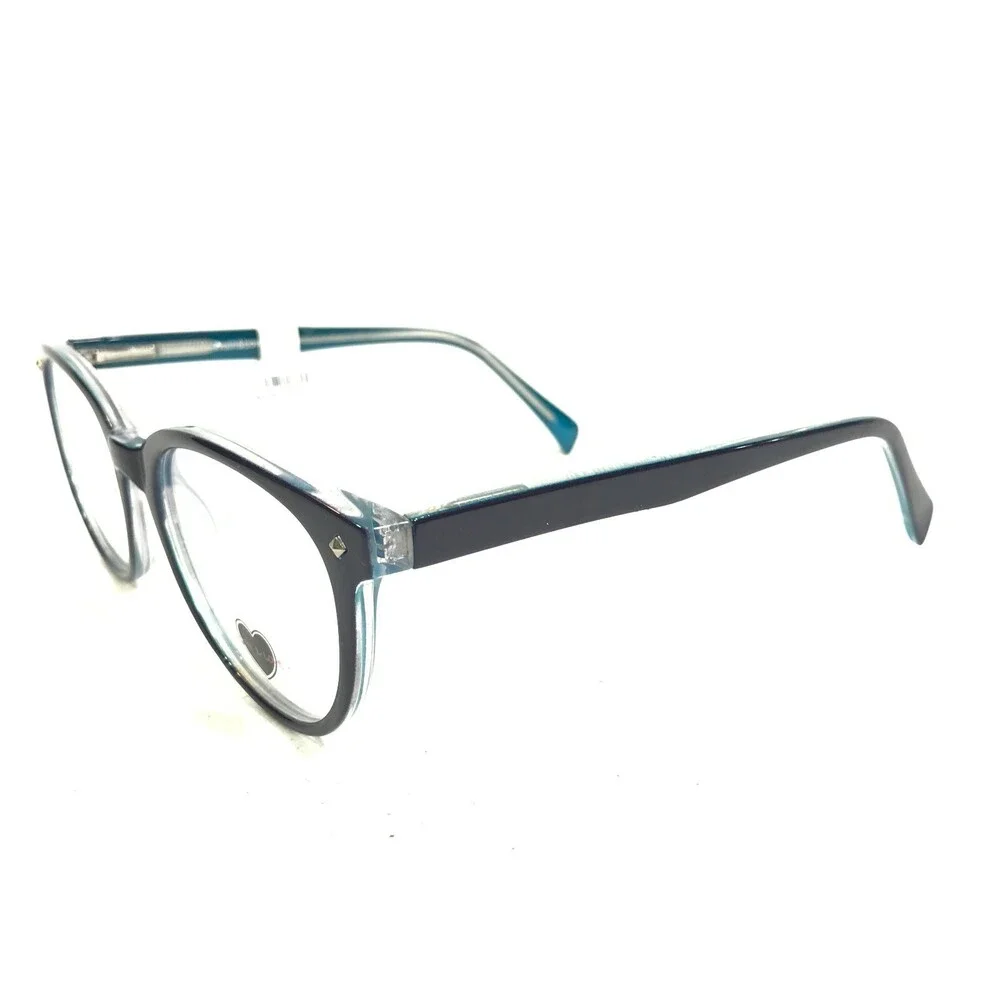 Truth & Love Eyeglasses Frames T&L 10 COL 50 Blue Purple Round 50-19-140